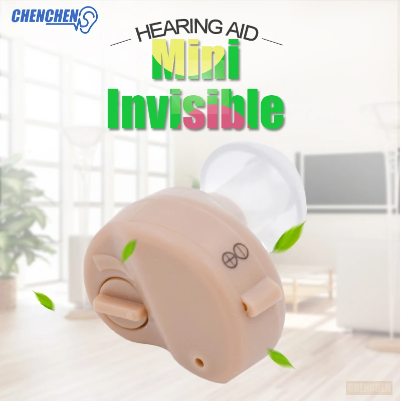 

Small Hearing AID In Ear invisible Spin Button Volume Control Audifono Adjustable Hearing Aids Ear Care