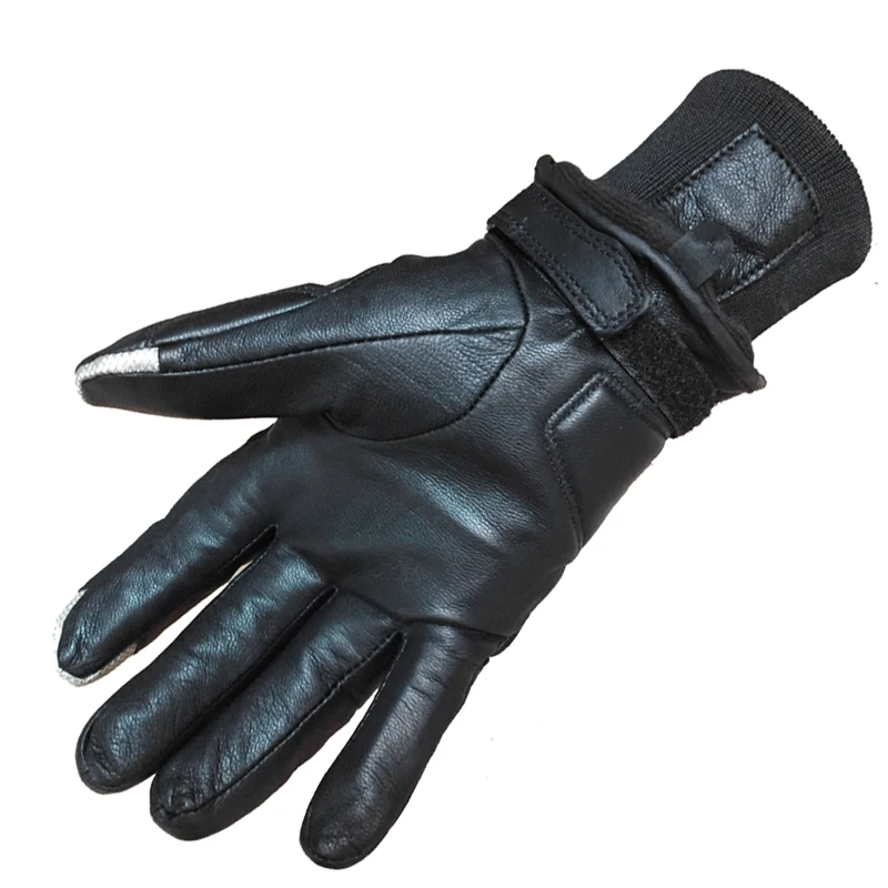 SCOYCO MC31 кожаные мотоциклетные перчатки для мужчин зимние теплые ветрозащитные кожаные перчатки гоночные перчатки с сенсорным экраном