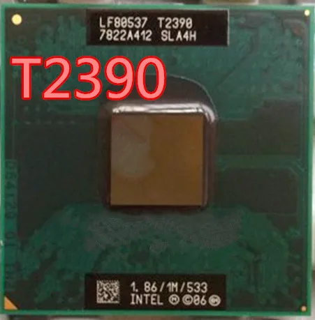 Intel Pentium Dual Core T2390 t2390 1,86 ГГц/ноутбук процессоры ноутбук ЦП разъем P 478 pin компьютер может работать