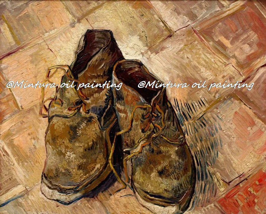 Пара обуви Винсента Ван Гога репродукции ручной работы картина маслом на холсте Настенная картина для украшения дома HY141470