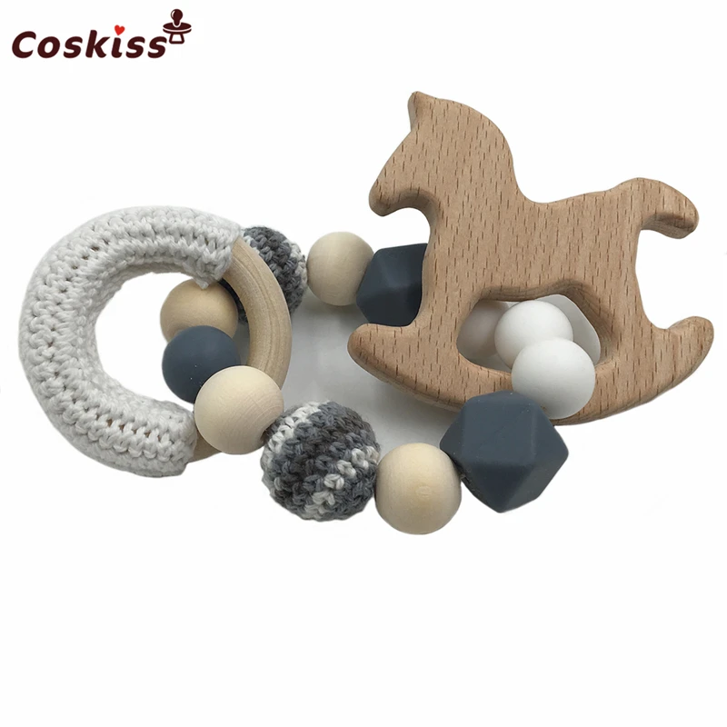 Детский деревянный Прорезыватель для зубов из Букового дерева|baby wooden teether|baby teether