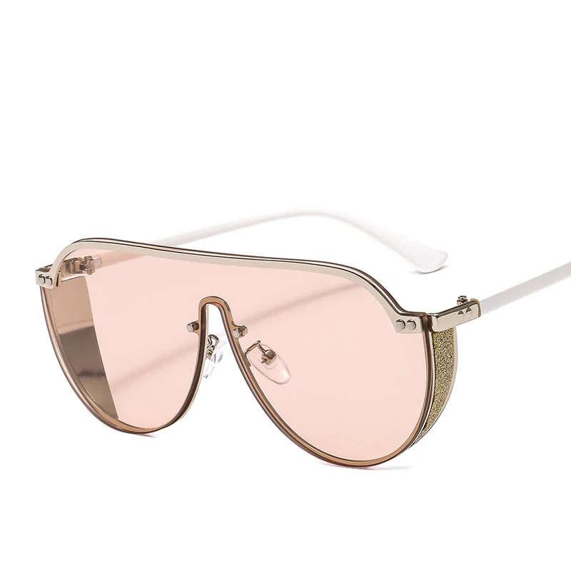 PAWXFB 2019 Big Frame Oversized Shield Sun Glasses Men New One Piece Lens Sunglasses Ladies UV400 gafas de sol