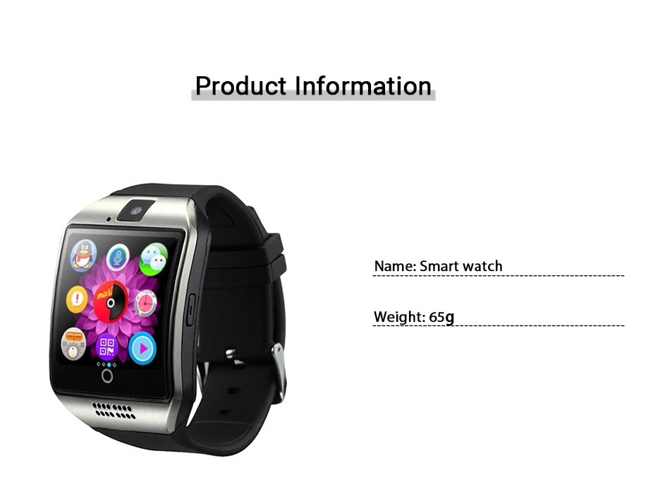 Bluetooth Смарт-часы Q18 для мужчин поддержка фото TF сенсорный экран многоязычный женский спортивный Браслет телефонный звонок часы большая батарея