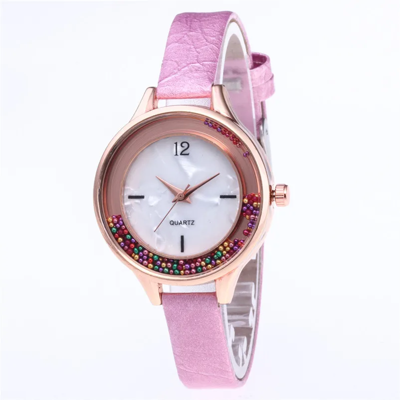 Fashion Newly Design Watch Women Girl Leather Band Watch Analog Quartz Round Wrist Watches Male clock relogio feminino J11#N (11)