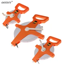 OOTDTY, новинка, открытая катушка, стекловолоконная рулетка, ручная линейка, дюймовый метрический масштаб, 30 м/50 м/100 м