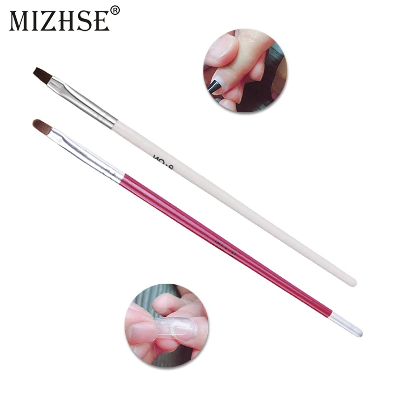 

MIZHSE UV & Poly Gel Nail Brush Extension Gel Tips Building Carving Pen Nail Art Tools Soft Brushes For Liquid Gel Lacquer