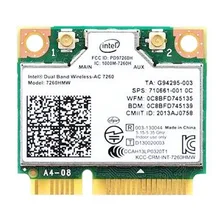 Intel Dual Band Wireless-AC 7260 Wifi & Bluetooth 4.0 Card 7260NGW ,sps 710661-001