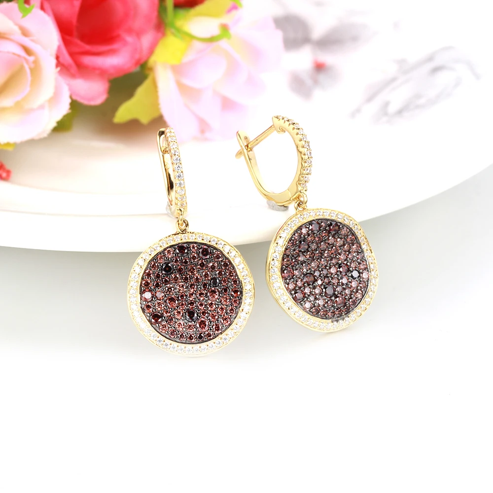 

TKJ 925 Silver Earrings For Women High Quality 925 Sterling Silver Spinel Drop Earrings Wedding Party Anniversary Fine Jewelry