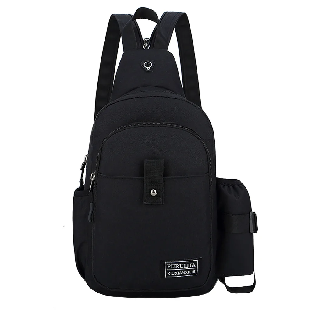 

Men Oxford Cloth Backpack Male Fashion Outdoor Sport Chest Bag Wild Solid Color Trvel Bagpack Men Versatile Bags dropship 10H