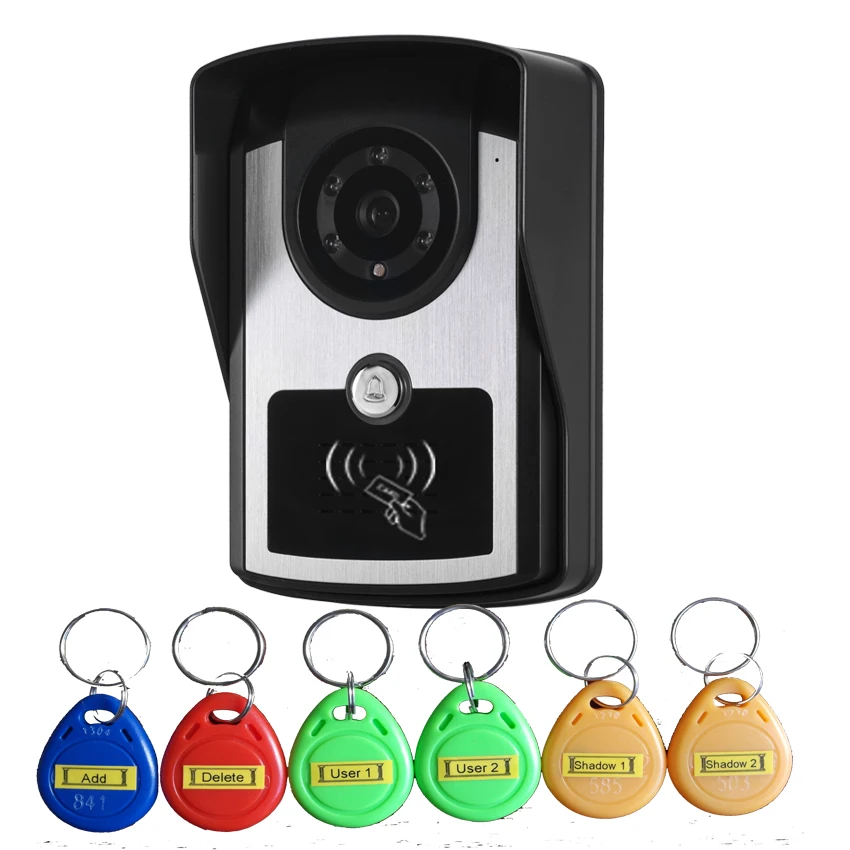 YobangSecurity " дюймовый монитор проводной видео дверной звонок Домофон RFID Контроль доступа камера монитор Комплект для домашней безопасности