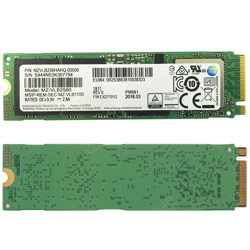 Goede SAMSUNG SSD M.2 PM981 256GB 512GB 1TB PM961128GB Solid State Harde Schijf NVMe PCIe 3.0x4 NVMe 1.3 Laptop Interne disco duro TLC
