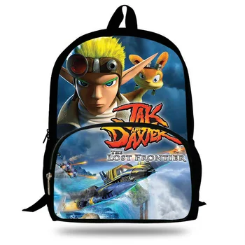 

16-Inch 2018 Hot Children Jak and Daxter Backpacks For School Boys Girls Popular Game Print Daily Backpack For Kids Students