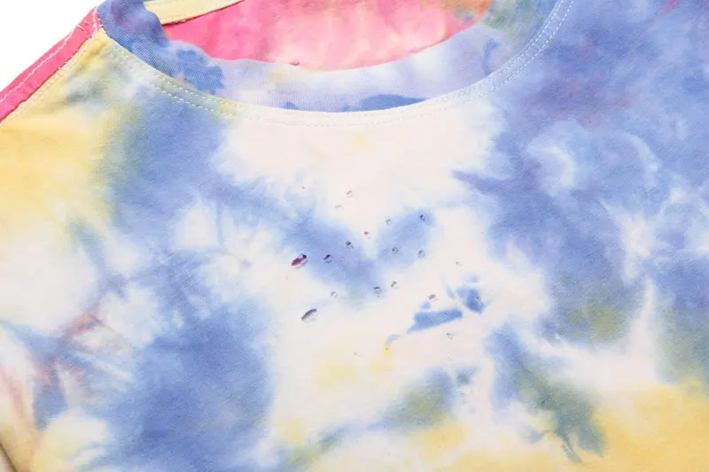 Tie Dye Ripped Holes Destroyed Tshirts 3