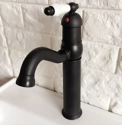 Swivel Spout Water Tap Oil Rubbed Black Bronze Single Handle Single Hole Kitchen Sink & Bathroom Faucet Basin Mixer Tap anf369
