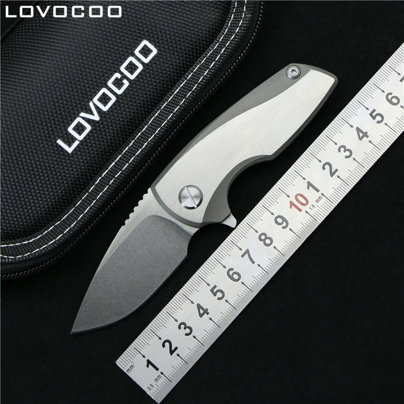 Pаспродажа Lovocoo Антон Малышев гном карлик складной нож D2 лезвие подшипника titanium ручка Открытый Охота Кемпинг Карманный Нож edc инструменты