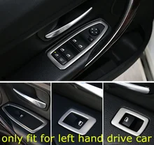Car 4pcs Door Handle Window Lift Switch Cover For BMW 3 Series F30 316i 2013 2014 2015