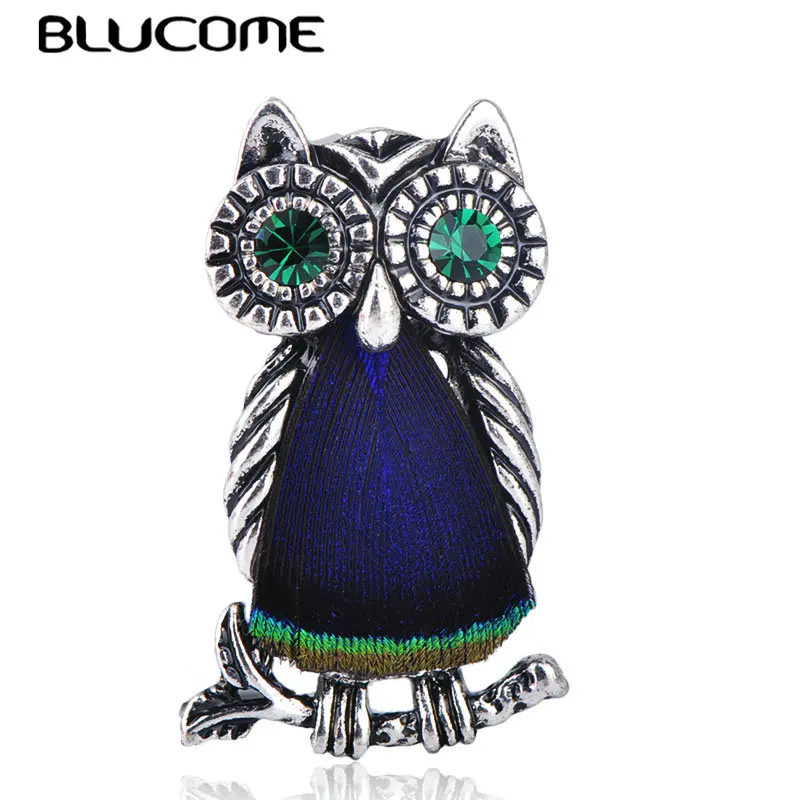 Детская/женская брошь в форме Совы Blucome зеленая совы Ювелирное Украшение для