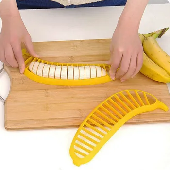 

100pcs Food Grade PP Banana Slicer Cutter Fruit Tool Kitchen Gadget Helper wen6515