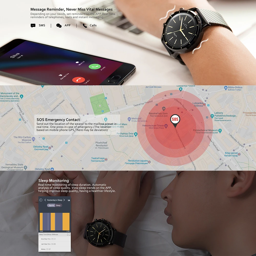 New Zeblaze VIBE LITE 5ATM Waterproof SOS Smartwatch 24-month Standby Time All-Weather Monitoring For IOS And Android Watch Men New Zeblaze VIBE LITE 5ATM Waterproof SOS Smartwatch 24-month Standby Time All-Weather Monitoring For IOS And Android Watch Men - smart-warch, men