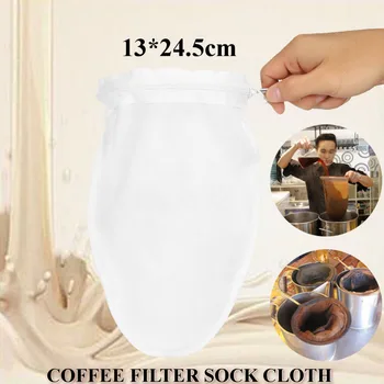 

New 5" Large Thai Tea Sock Strainer Cloth Filter Traditional Coffee Infuser Handle