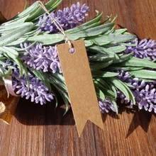 50 шт. пустые длинные Закладка ручной работы крафт подарок ценники, бирки DIY Бумага Повесить метки с пеньковая веревка