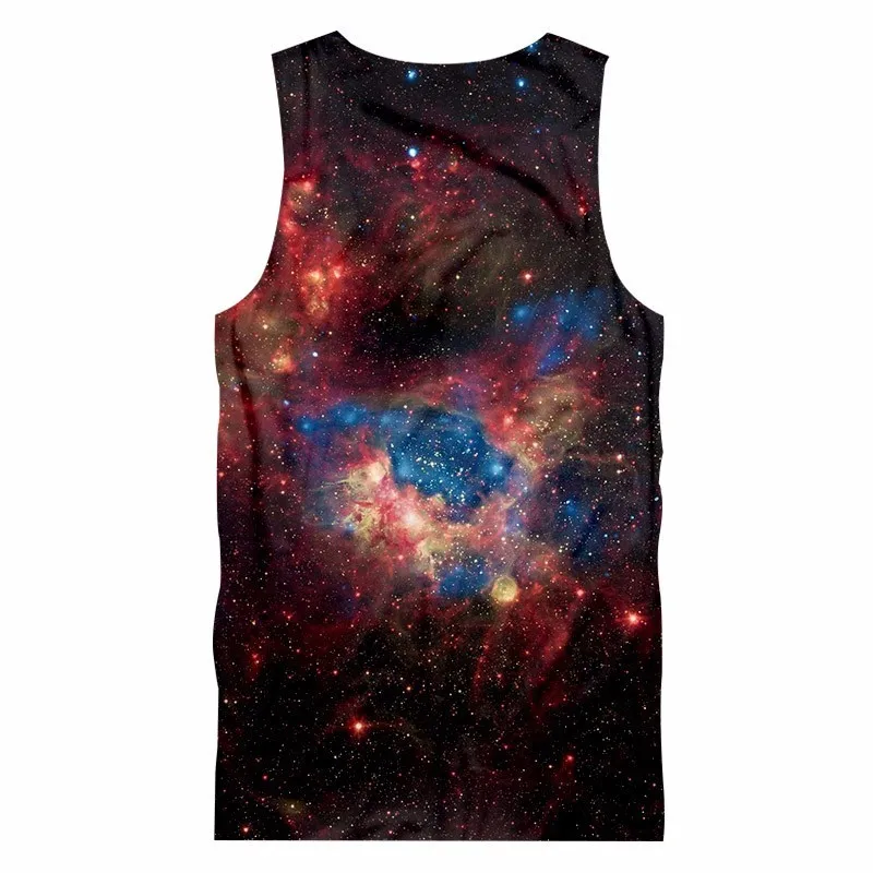 OGKB Galaxy Space Tanktop 3d мужская майка унисекс Одежда для фитнеса и бодибилдинга жилет