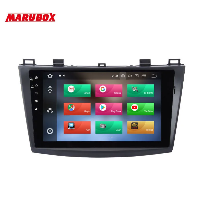 Best MARUBOX 4GB RAM Double Din Android 8 Car Radio For MAZDA 3 2010 2009-2013 9" GPS Navigation Central Multimedia Player 9A702PX5 2