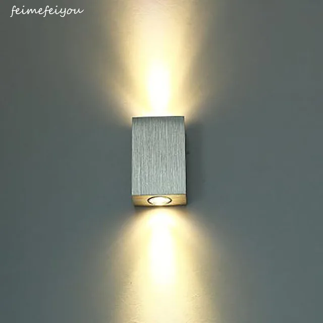 Feimefeiyou Simple And Creative Led Square Aluminum Wall Lamp Feimefeiyou Simple And Creative Led Square Aluminum Wall Lamp Bedroom Bedside Staircase Corridor Up