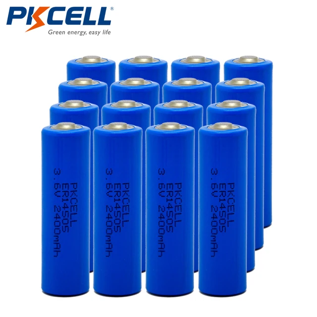 Buy 16pc PKCELL 3.6V ER14505 14505 2400mah AA LiSCLO2