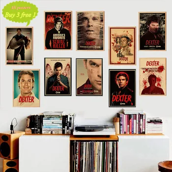 

Dexter Movie Kraft Paper poster Bar Cafe High quality Printing Drawing core Decorative Painting