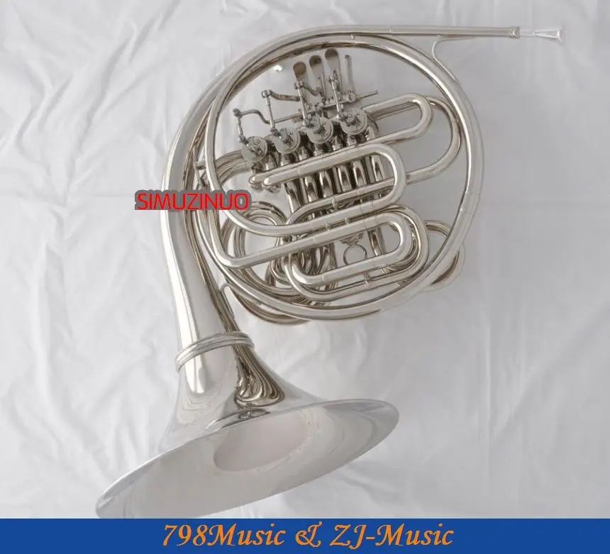 Профессиональная Новая Серебристая никелевая двойная французская валторна с