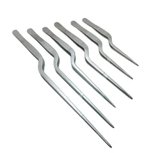 Горячая 6 вариантов несколько профессиональных шеф-повара покрытие Пинцет щипцы подача Презентация нержавеющая сталь офсетная шеф-повара кухонные инструменты