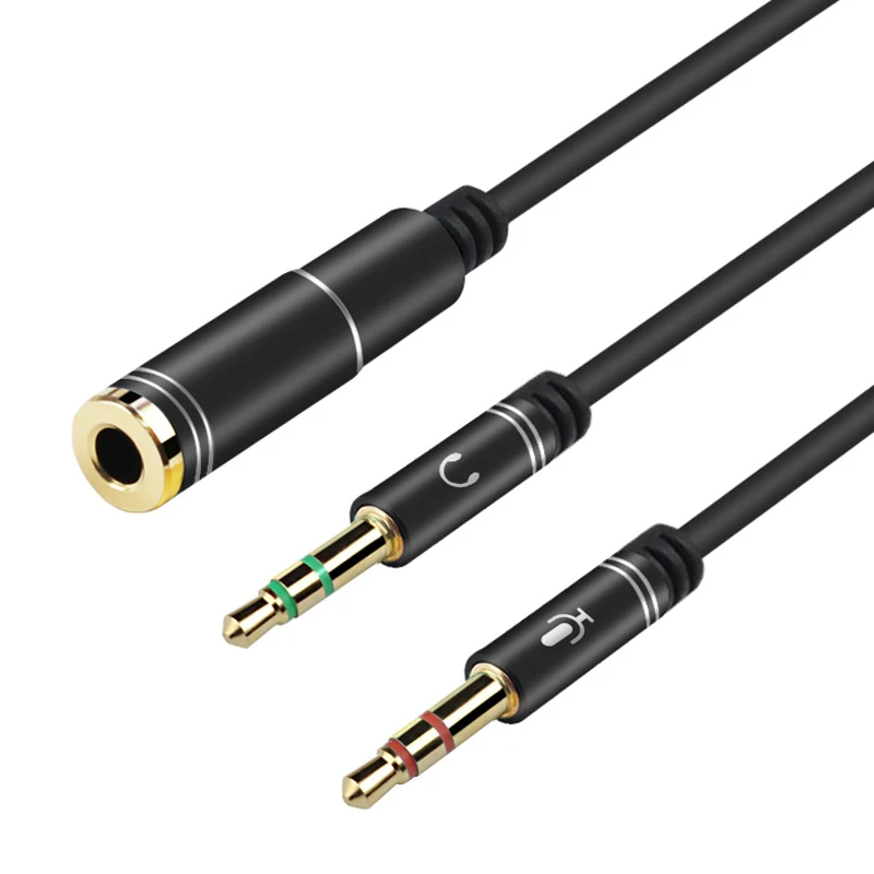 3.5mm Jack Microphone Headphone Splitter Audio Cable AUX Extension 2 Male To 1 Female Cables For Computer Notebook MP3 1M 30CM 3.5mm Jack Microphone Headphone Splitter Audio Cable AUX Extension 2 Male To 1 Female Cables For Computer Notebook MP3 1M 30CM