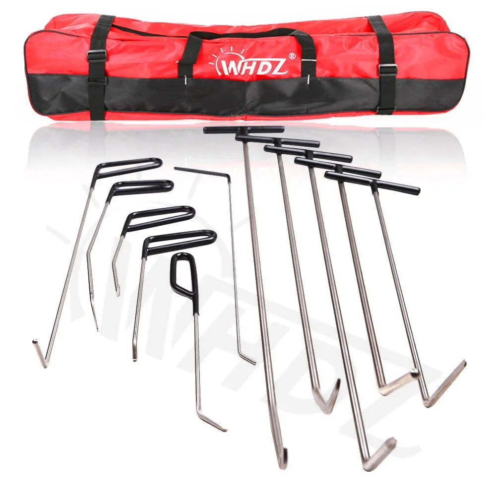 

Set 11 Pieces Auto Body Dent Removal Pdr Rod Tool Kit- Hail and Door Ding Repair Starter
