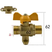 DN15 G 1/" BSP Мужской латунный шаровой клапан для воды, газа, масла Порты и разъёмы размер 12 мм с желтая рукоятка