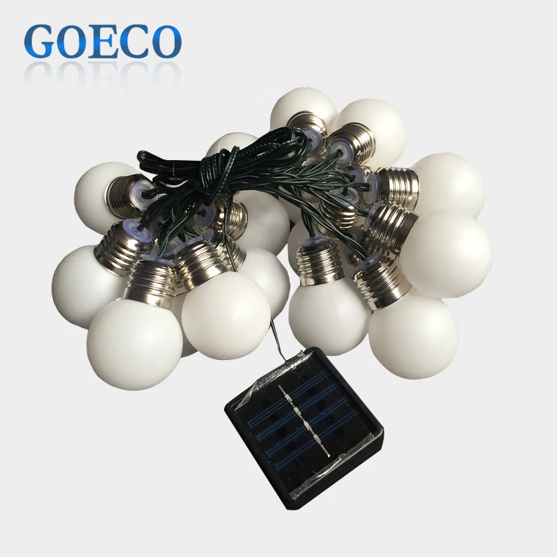 1X Led Solar Powered Led String Light 4M 10 G50 Bulb Waterproof Globe Led String Lights for ...