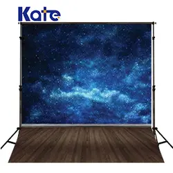 Kate деревянные полы Задний план фотографии синий звездное небо Туманность пятно блестящие фонов Fotografia Фоны для фото