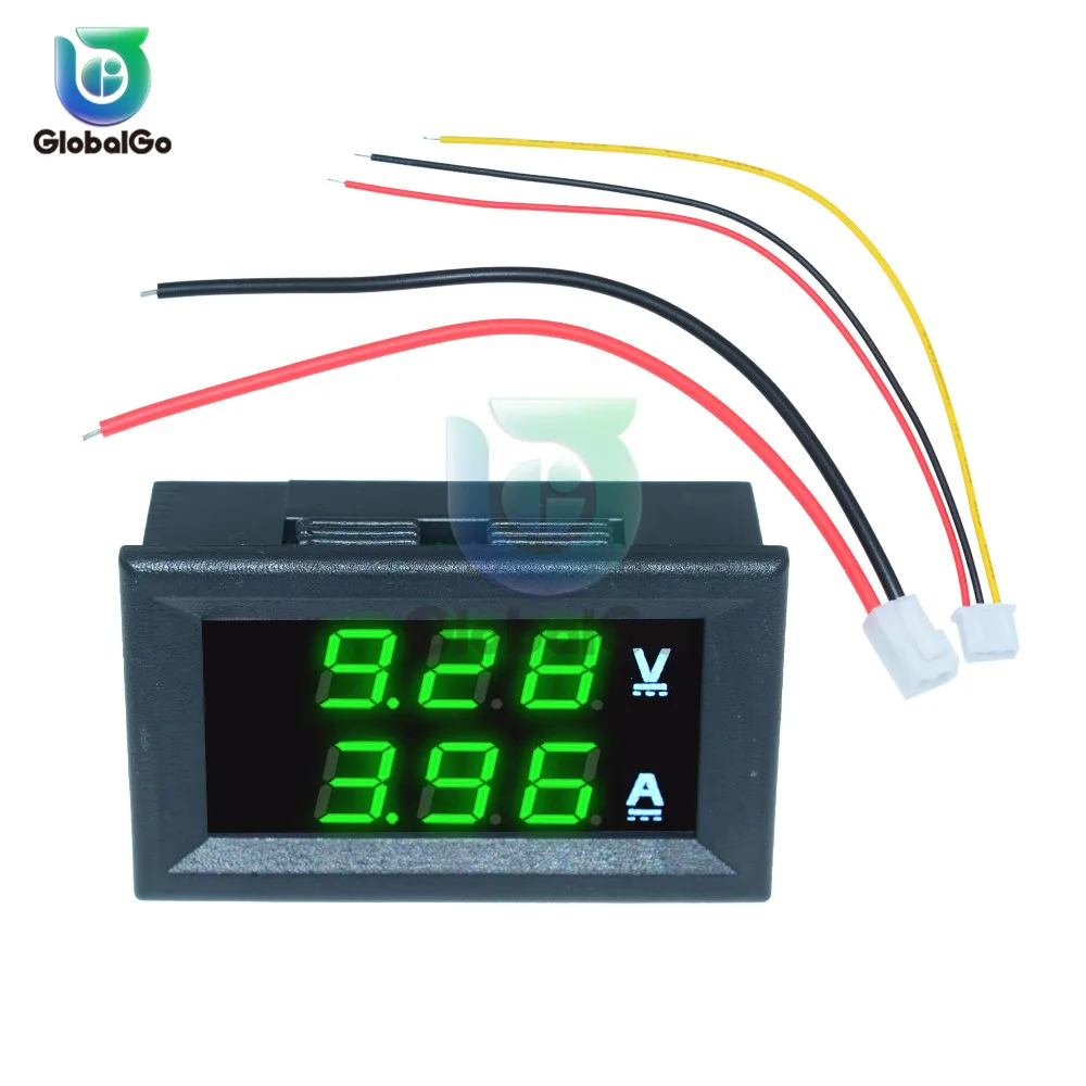 Resistente al Agua Aofan Volt/ímetro autom/ático DC12V-24V con Pantalla Digital LED para Coche Mini volt/ímetro Redondo Moto Verde cami/ón