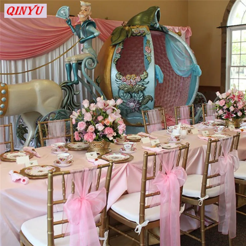 48CM * 5M Organza Pure Crystal Transparent Tulle Wedding