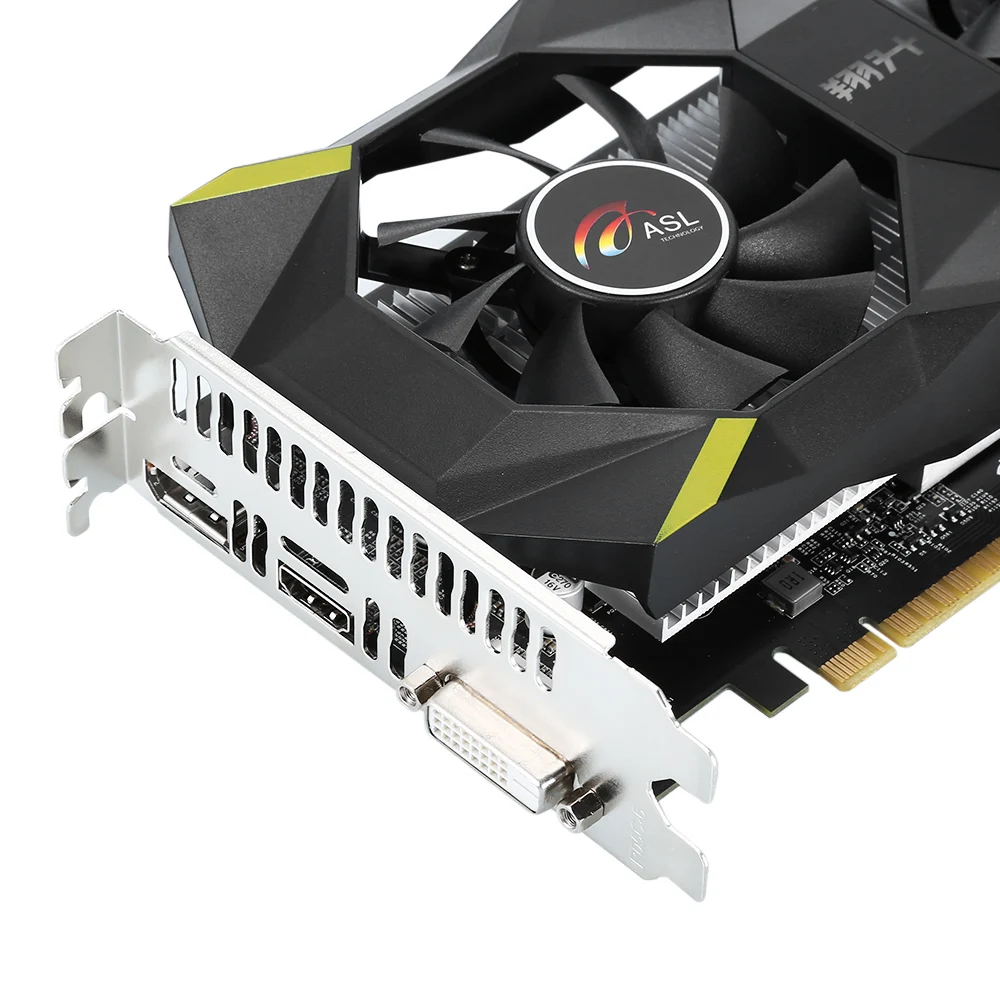 ASL gtx1050 D5 Графика карты с двойной вентилятор 2 ГБ 128bit GDDR5 игровой видеокарты DVI/HDMI 640