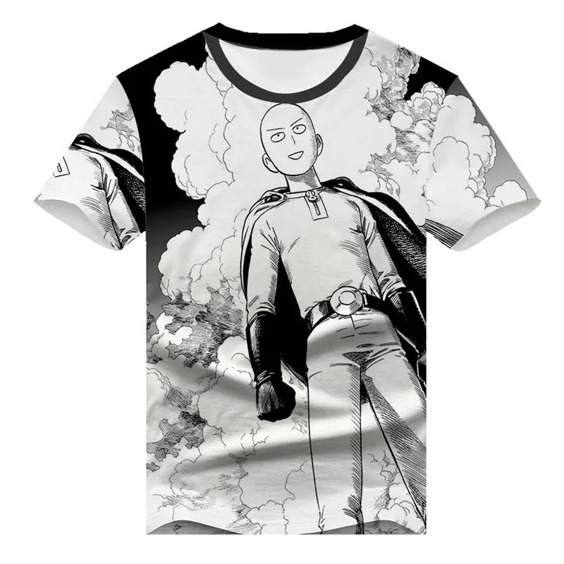 Cosroad Anime One Punch Man Saitama Genos Cosplay T shirt Men Women Short Sleeve Summer Tees Tops (6)