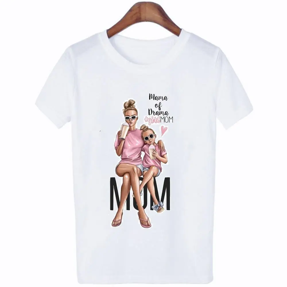 

Mother's print T-shirt summer casual loose S-2XL women's clothing CT-2192