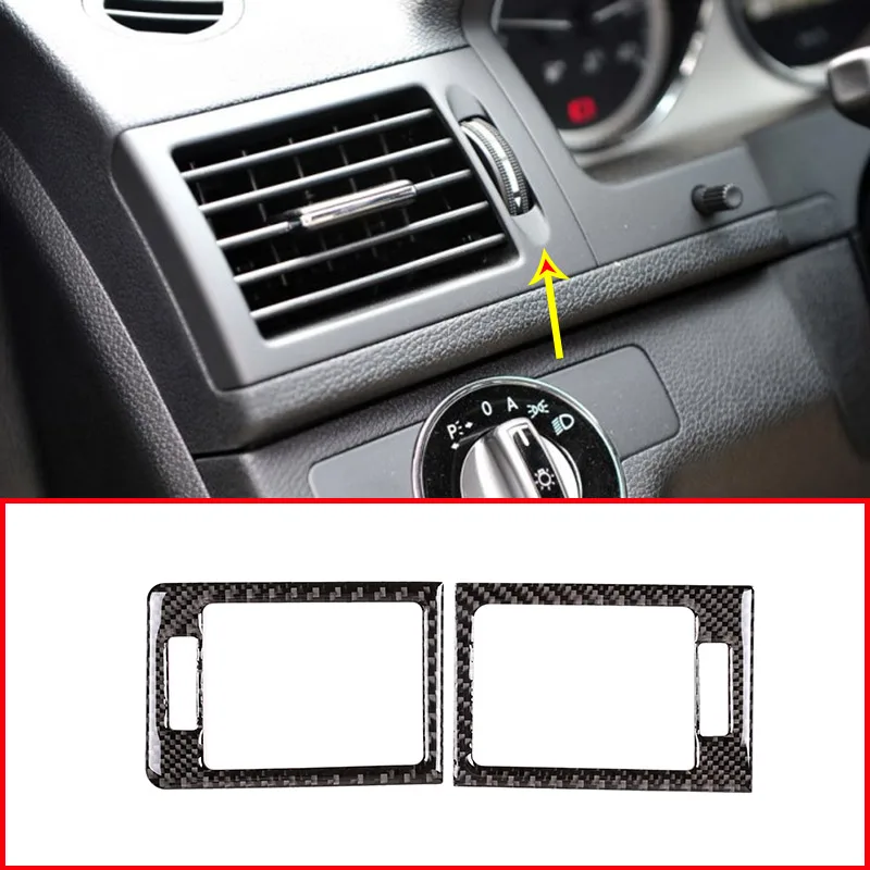 DIYUCAR Adhesivo de fibra de carbono para marco de ventilaci/ón de aire acondicionado delantero de coche para X5 E70 X6 E71 2008-2013 LHD