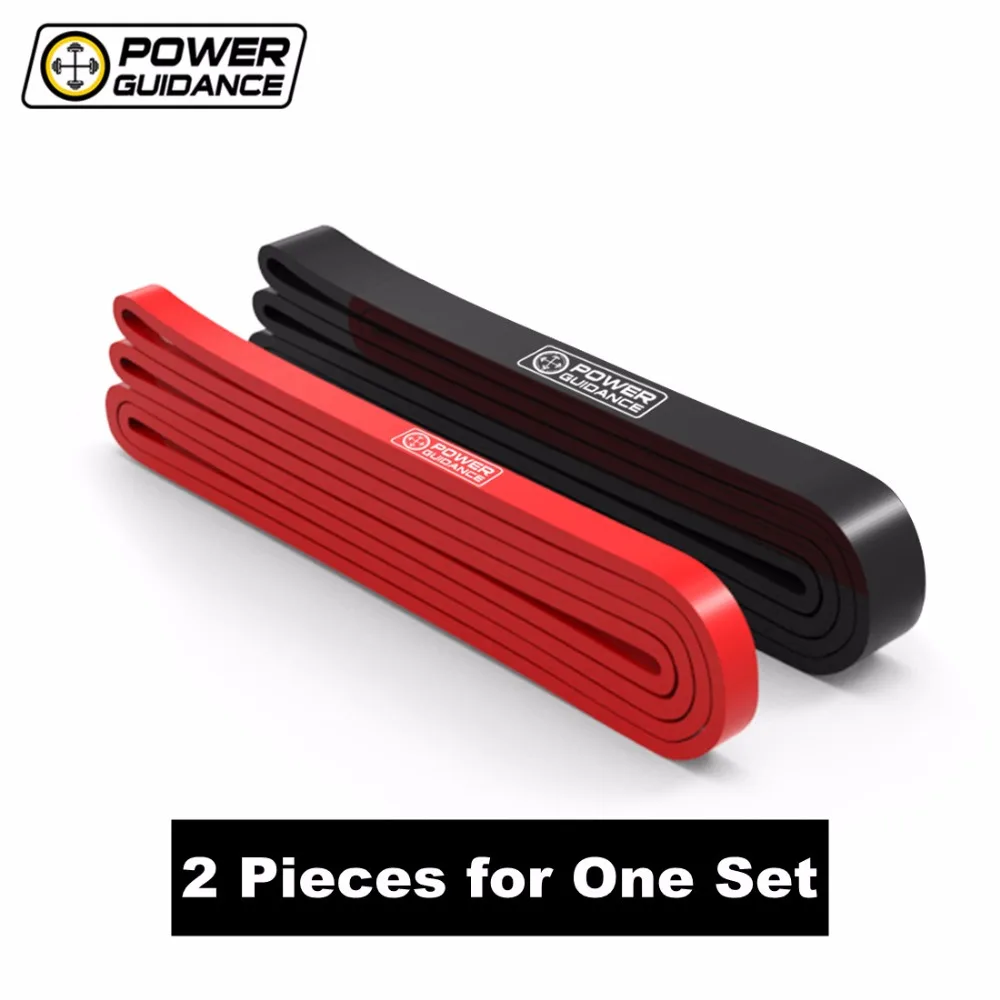 

POWER GUIDANCE Set of 2 Pull Up Assist Band Latex Rubber-loop Resistance Bands-Powerlifting Exercise Workout Fitness Equipment