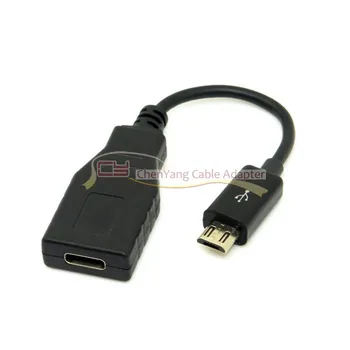

10cm Micro USB 2.0 Male to USB-C USB 3.1 Type C Female Extension Data Cable for Mac book Tablet Mobile Phone