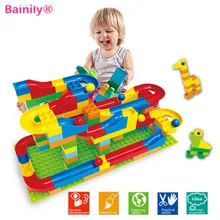 Zábavná kuličková dráha pro děti, kompatibilní s LegoINGly Duplo