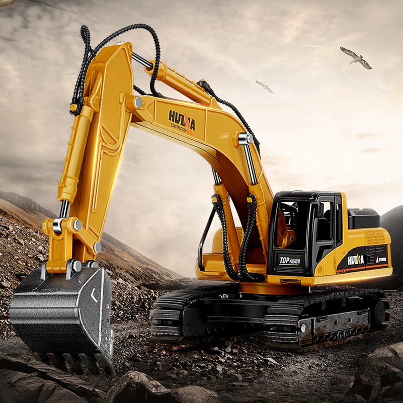 Truck Excavator Rock Drilling Cars Model Diecasts Toy Mini Alloy Engineering Van Toys Engineering Vehicles Kids Toys for Gifts 1 50 alloy excavator model diecasts vehicles shovel loader high simulation forklift bulldozer backhoe loader truck toy for boy