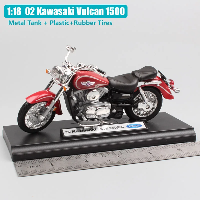 1:18 Масштаб маленький welly 2002 Kawasaki VN Vulcan 1500 средняя полоса классический мотоцикл круизер модель мотоцикла литая игрушка для детей