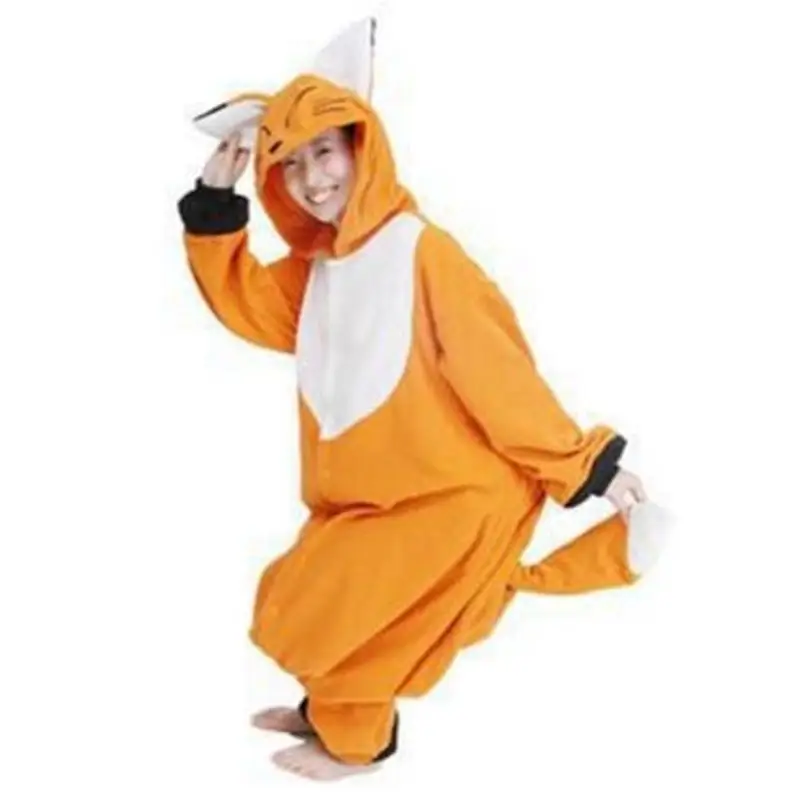 GotoseeUUnisex взрослая Пижама Kigurumi карнавальный костюм животного для костюмированного представления, комбинезон с рисунком лисы, одежда для сна