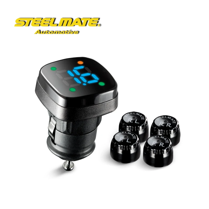Steelmate TP-76P DIY Беспроводной Контроля Давления в Шинах Система LED Прикуривателя TPMS с